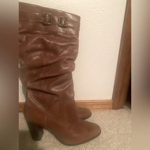 Brown leather boots size 8.5